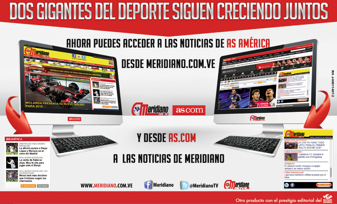 Meridiano y AS integran sus páginas web