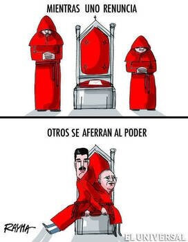 La contundente caricatura de Rayma sobre la renuncia del Papa