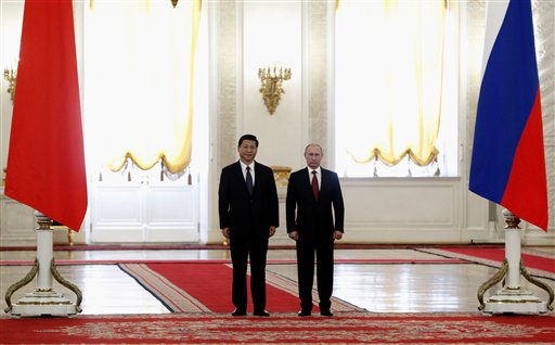 Putin recibe al presidente chino Xi Jinping
