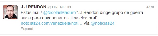 La respuesta de JJ Rendón a Nicolás Maduro: ¡Estás mal!