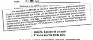 Ordenan a las embajadas en Europa respaldar a Maduro (Documento)