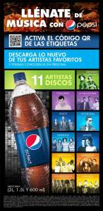 Activa el código de las etiquetas Pepsi y escucha tu artista favorito