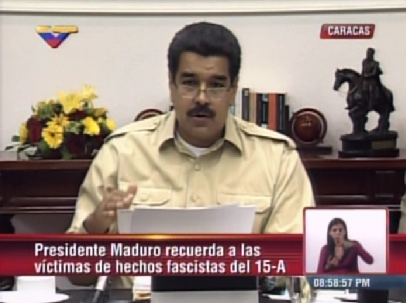 Maduro acusó a los medios nacionales de ser responsables del “festín de la muerte”