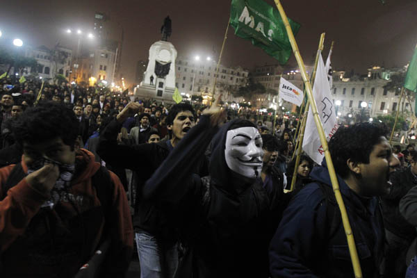 Protestas en Perú contra Ollanta Humala