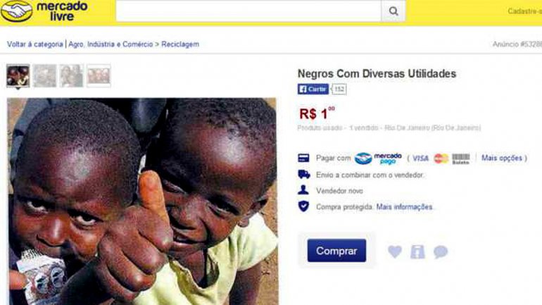Escándalo en Brasil: Anuncian venta de dos niños de color en portal web (Foto)