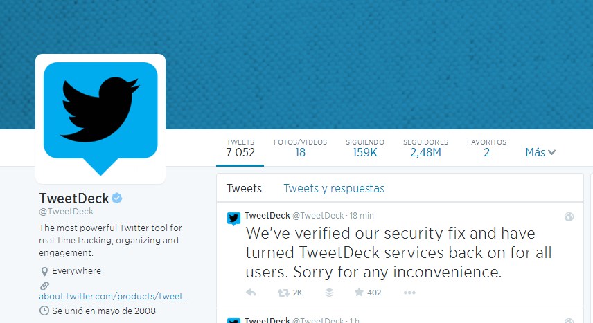 TweetDeck dejará de funcionar en Windows
