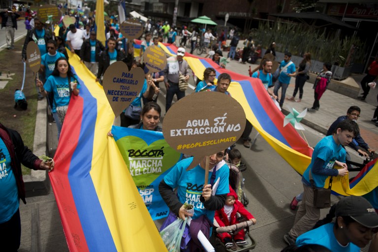 Bogotá también se sumó a la marcha global contra el cambio climático (Fotos)
