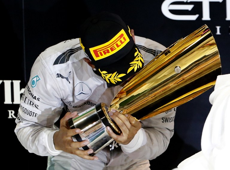 Así celebró Hamilton su triunfo en la F1 (Fotos)