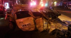 Así quedó el carro diplomático venezolano que causó accidente en Bogotá (Fotos)