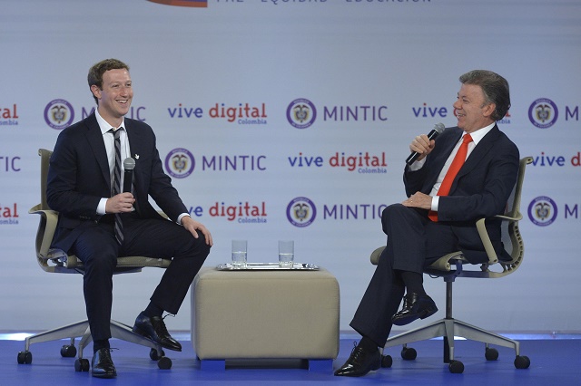 Zuckerberg afirma que acceso a internet puede “ayudar a resolver” la guerra en Colombia