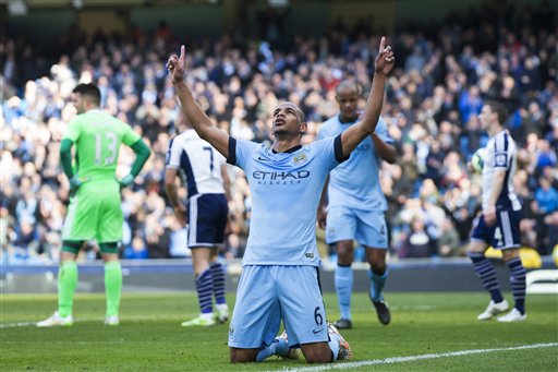 Man City vence 3-0 a West Brom en la Premier