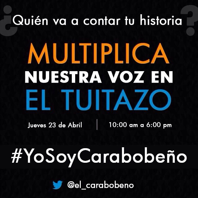 Tuitazo solidario #YoSoyCarabobeño con .@el_carabobeno