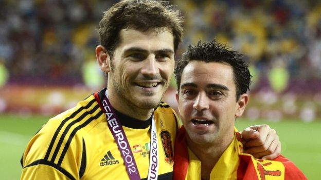 Casillas y Xavi