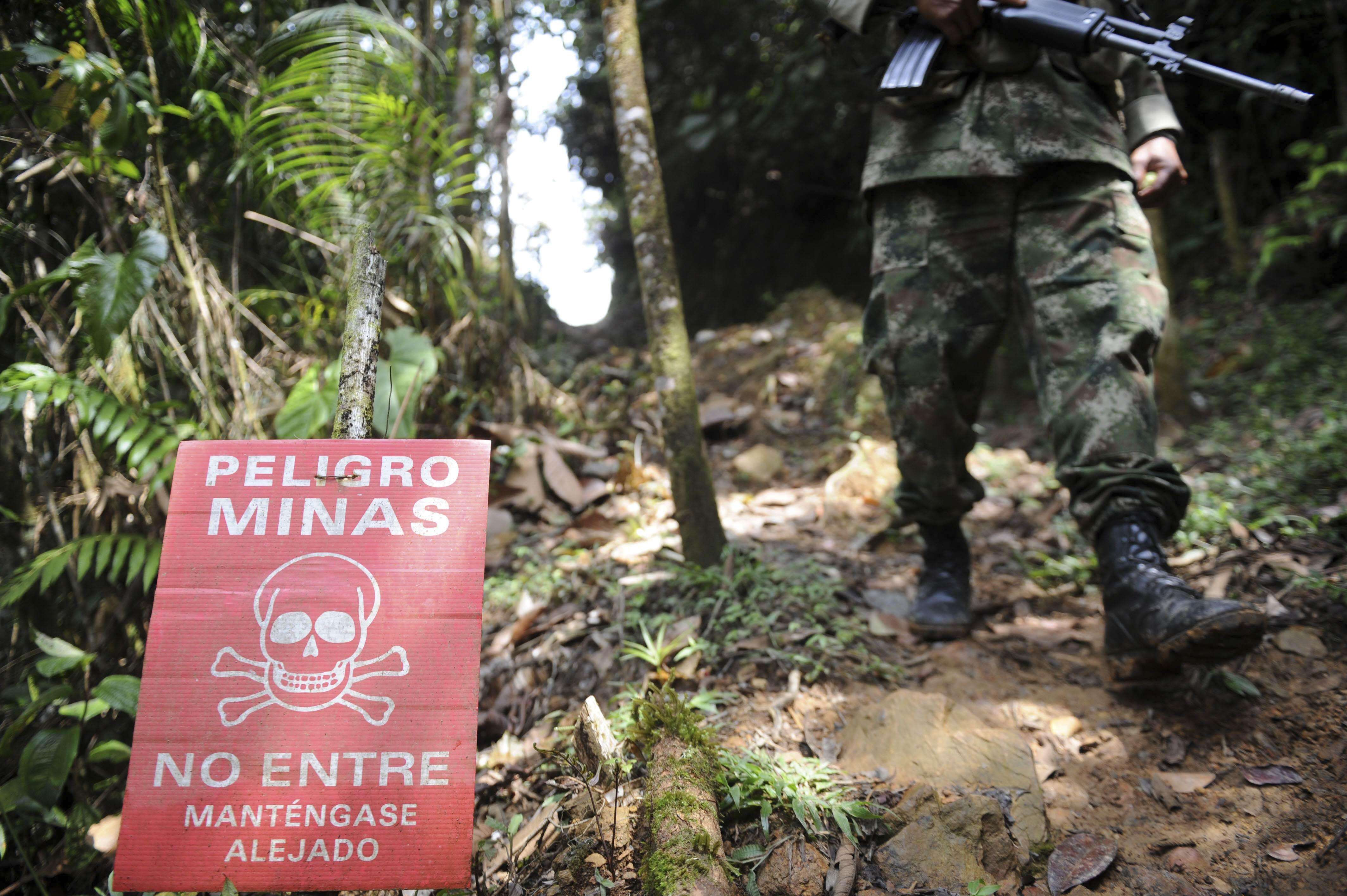 El Ejército colombiano destruye en el Catatumbo campo minado por el ELN