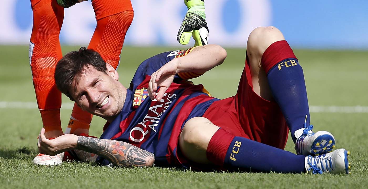 Así fue la jugada en la que Messi se lesionó su rodilla izquierda (Video)