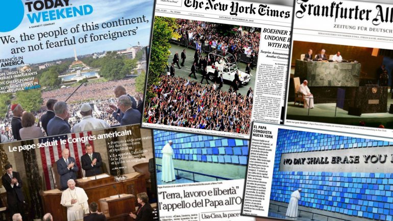 Prensa mundial reseña la conquista del Papa Francisco en Nueva York