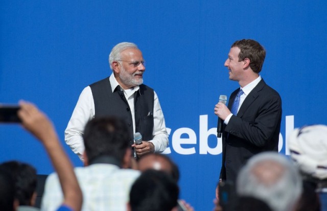 Primer ministro indio se emociona con Zuckerberg durante recepción en la sede de Facebook