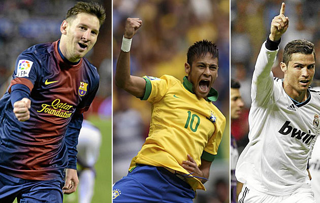 Lionel Messi, Cristiano Ronaldo y Neymar finalistas al Balón de Oro