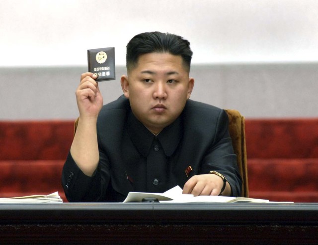 North Korean leader Kim Jong-Un holds up his ballot during the fifth session of the 12th Supreme People's Assembly of North Korea at the Mansudae Assembly Hall in Pyongyang April 13, 2012, in this file picture released by the North's KCNA on April 14, 2012. North Korea said it had successfully conducted a test of a miniaturised hydrogen nuclear device on the morning of January 6, 2016, marking a significant advance in the isolated state's strike capabilities and raising alarm bells in Japan and South Korea. REUTERS/KCNA/FilesATTENTION EDITORS - THIS PICTURE WAS PROVIDED BY A THIRD PARTY. REUTERS IS UNABLE TO INDEPENDENTLY VERIFY THE AUTHENTICITY, CONTENT, LOCATION OR DATE OF THIS IMAGE. QUALITY FROM SOURCE. FOR EDITORIAL USE ONLY. NOT FOR SALE FOR MARKETING OR ADVERTISING CAMPAIGNS. NO THIRD PARTY SALES. NOT FOR USE BY REUTERS THIRD PARTY DISTRIBUTORS. SOUTH KOREA OUT. NO COMMERCIAL OR EDITORIAL SALES IN SOUTH KOREA. THIS PICTURE IS DISTRIBUTED EXACTLY AS RECEIVED BY REUTERS, AS A SERVICE TO CLIENTS. FROM THE FILES PACKAGE â€˜NORTH KOREA NUCLEAR TEST'SEARCH â€˜KOREA NUCLEARâ€™ FOR ALL 20 IMAGES