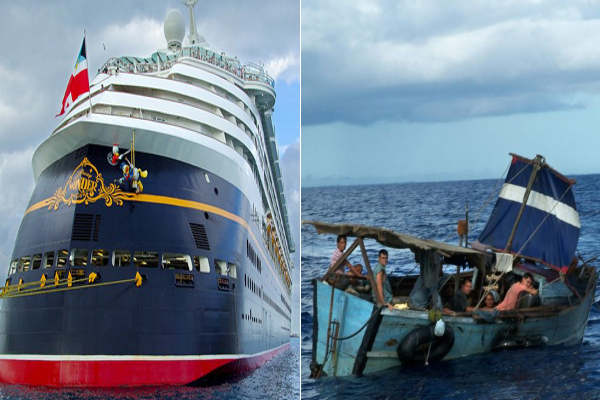 Crucero de Disney rescata a 12 balseros cubanos en el Caribe