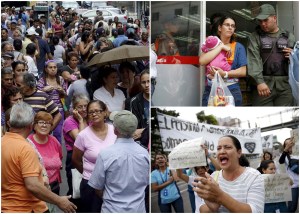 Protestas y colas agitan el clima de tensión social en Venezuela (Fotos)