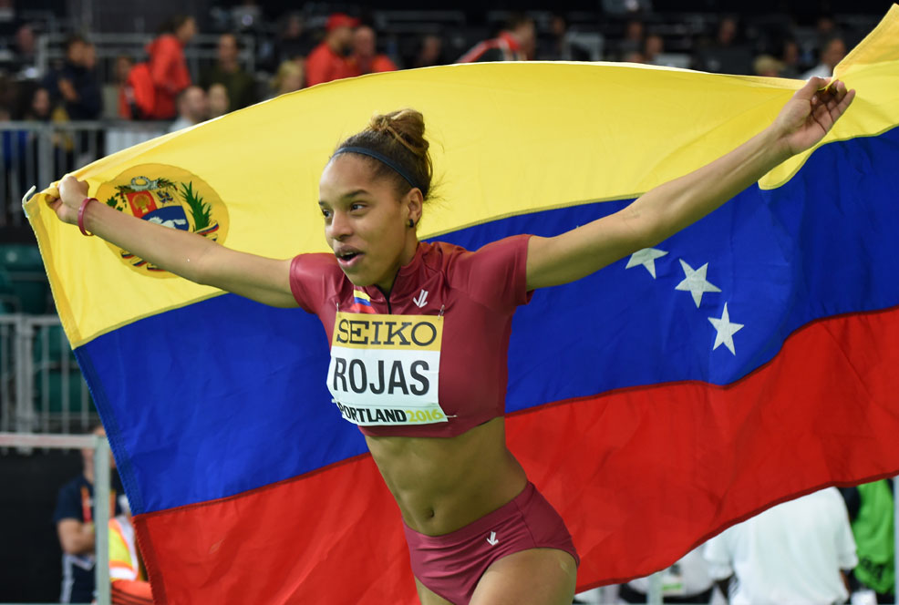 La campeona Yulimar Rojas ya llegó a Venezuela