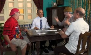 Hasta una partida de dominó jugó Obama en Cuba (Video)