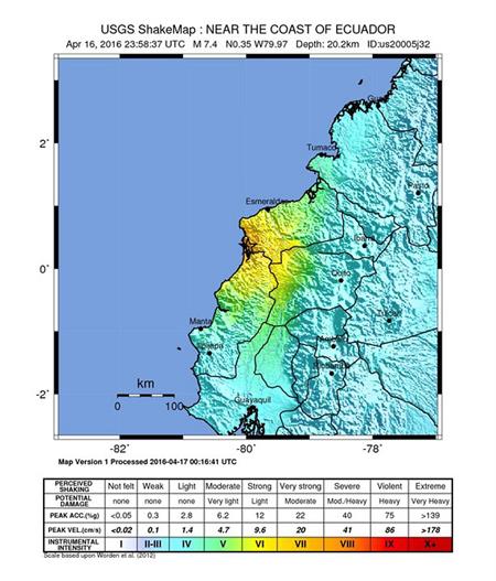 Alerta de tsunami en costas de todo el Pacífico por el terremoto en Ecuador