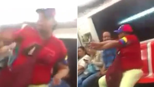 Chavista bajo efectos psicotrópicos en el Metro “echando tiros” con sus manos (EL LEGADO)