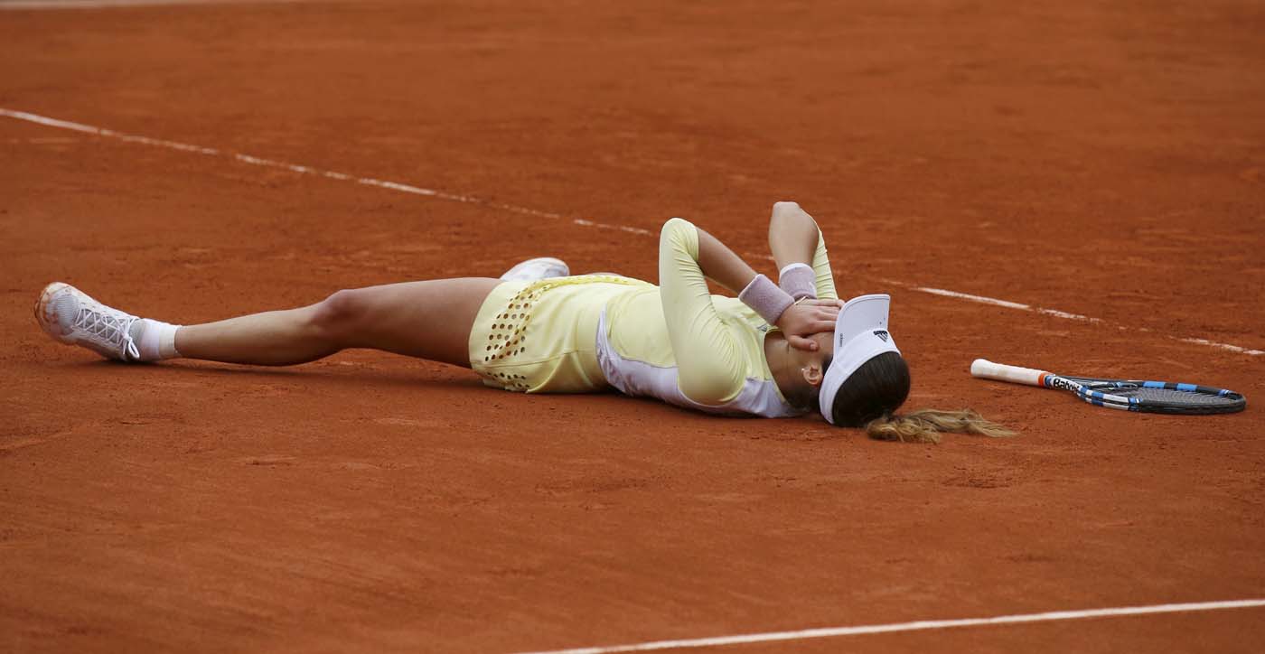 FOTOS: La reacción de Muguruza al ganar en Roland Garros su primer Grand Slam