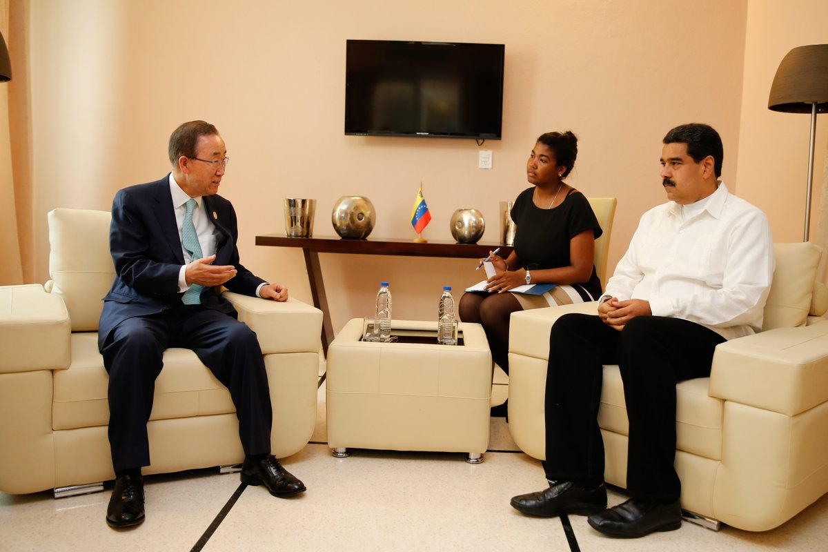 Ban Ki-moon a Maduro: Venezuela requiere unidad de acción de los líderes políticos y el pueblo