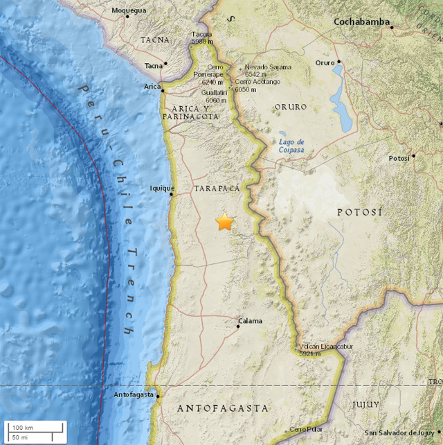 Sismo de magnitud 5 sacudió el norte de Chile