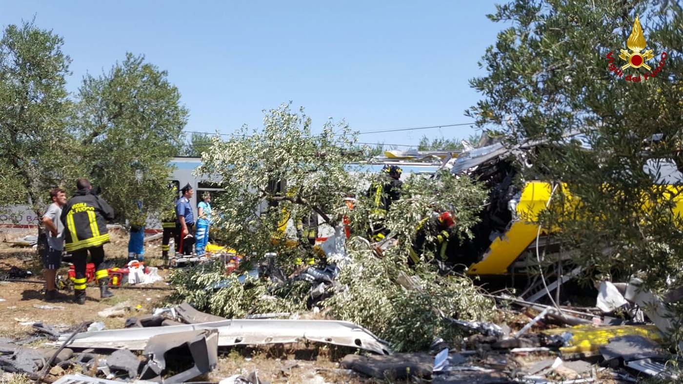 Jefe de estación admite su error en choque ferroviario en Italia