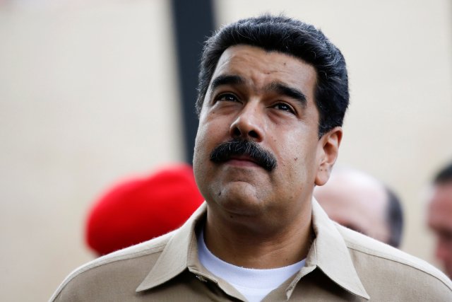 Venezuela's President Maduro waits the arrival of Colombia's President Santos at Macagua Hydroelectric compound in Puerto Ordaz