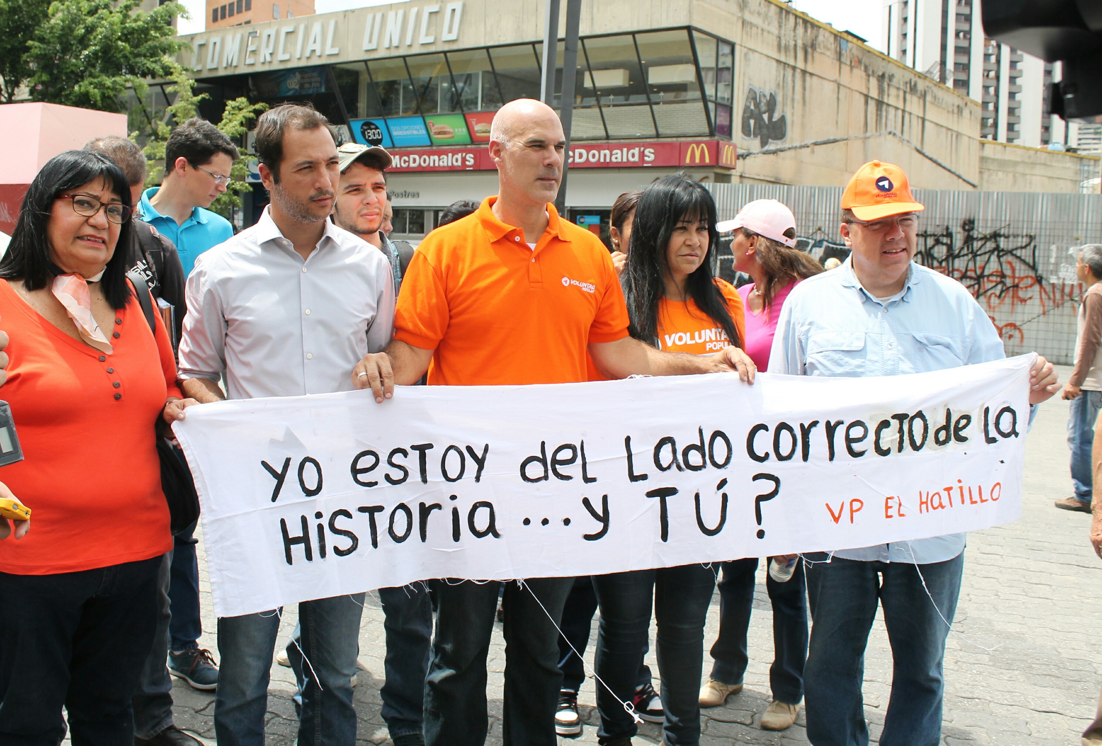 Voluntad Popular realiza protesta cívica en la Plaza Brion de Chacaito