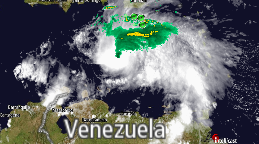 Imágenes satelitales: Así se ve el huracán Matthew cerca de Venezuela