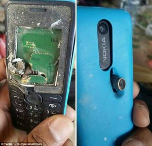 El Nokia que salvó a una persona de morir por un impacto de bala (FOTO)