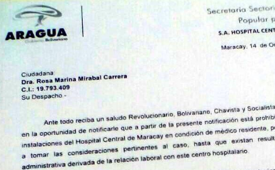 ¡INSÓLITO! Doctores de Maracay que recibieron insumos entregados por Machado y Tintori fueron botados