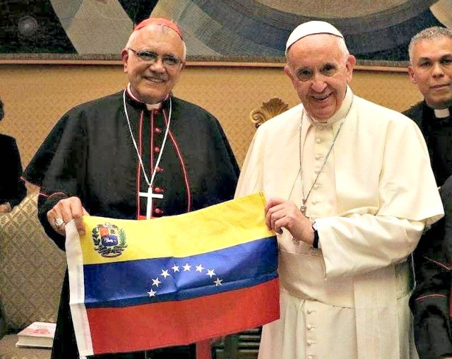 1Cardenal Baltazar Porras y papa francisco venezuela