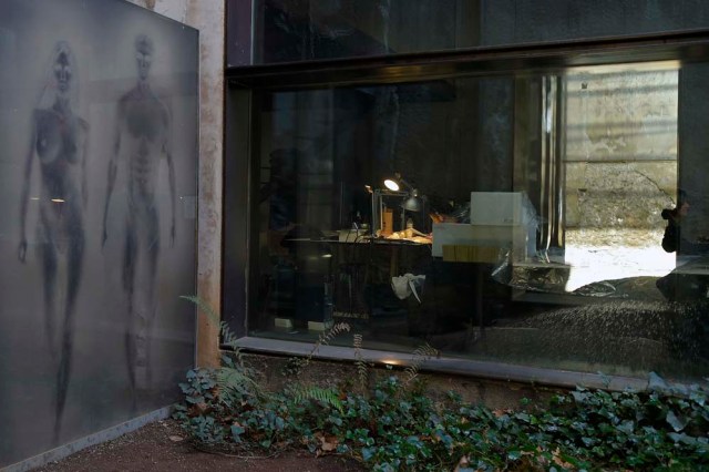 A picture taken in Olot on March 2, 2017 shows an exterior view of the "Barberi Space", the office designed by RCR architects, formed by Spanish architects, Rafael Aranda, Carme Pigem and Ramon Vialta who won yesterday the prestigious Pritzker Prize for modern works. The choice was seen as a move away from the celebrity architects that have dominated the field in favour of the homegrown vision of a trio of professionals who have worked together for 30 years in their hometown of Olot in Catalonia. / AFP PHOTO / LLUIS GENE