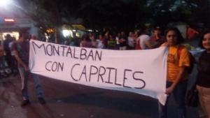En Montalbán protestan contra la inhabilitación de Capriles (+Fotos)