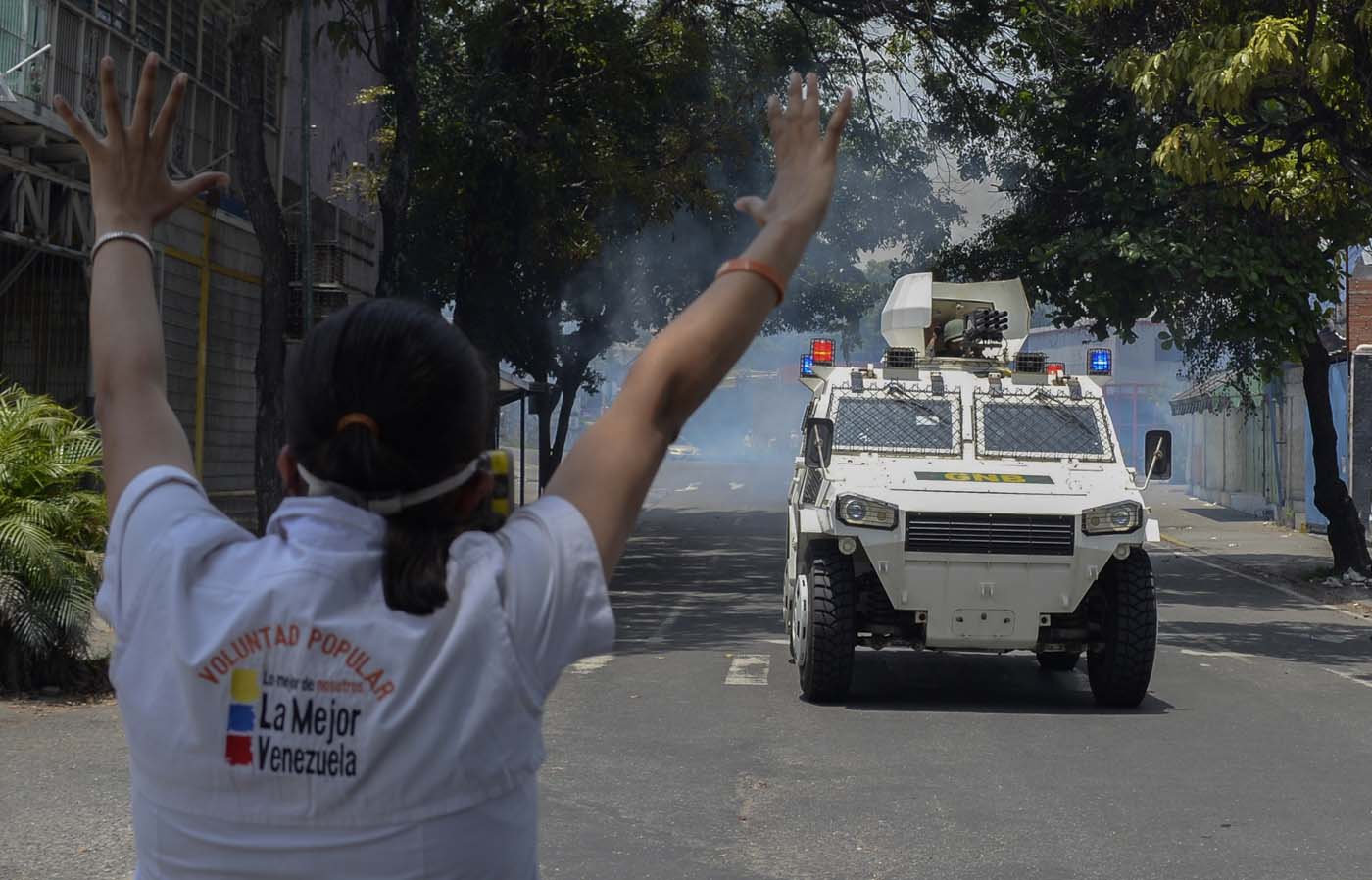 Con lacrimógenas dispersan de nuevo las concentraciones opositoras en Caracas #20A (fotos)
