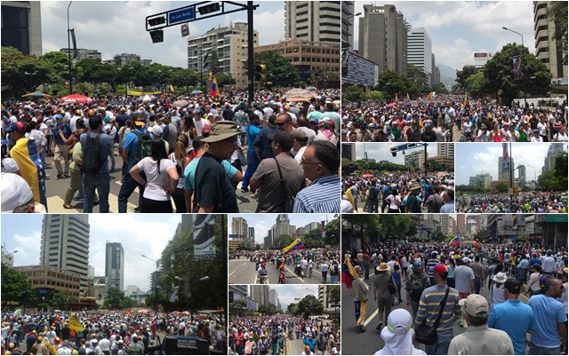 Las fotos de la concentración opositora en Altamira este #19A