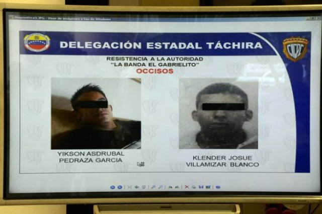 Dos de los abatidos fueron identificados como Yikson Asdrúbal Pedraza García y Klender Josué Villamizar. (Foto/Jorge Castellanos) 