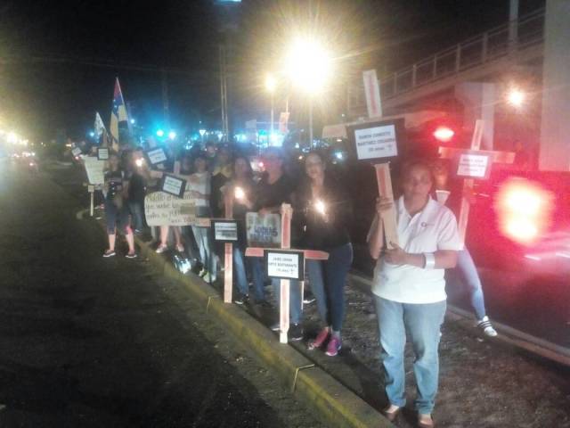 Realizaron vigilia en Marutín en honor a los caídos. Foto: Cortesía