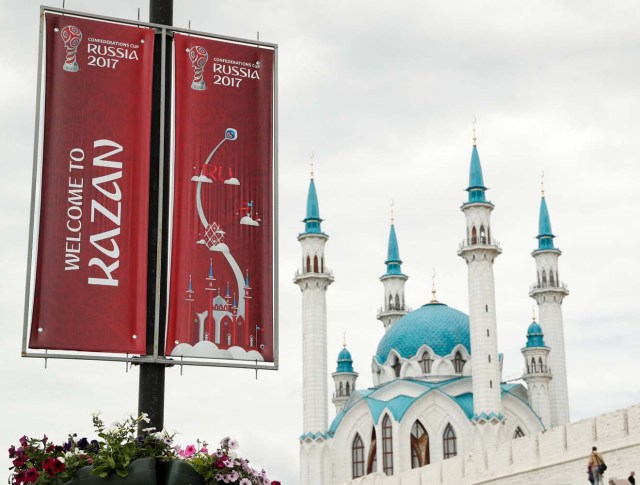 Football Soccer - FIFA Confederations Cup - Kazan, Russia - June 17, 2017   The Qol Sharif mosque in the grounds of the Kazan Kremlin   REUTERS/John Sibley