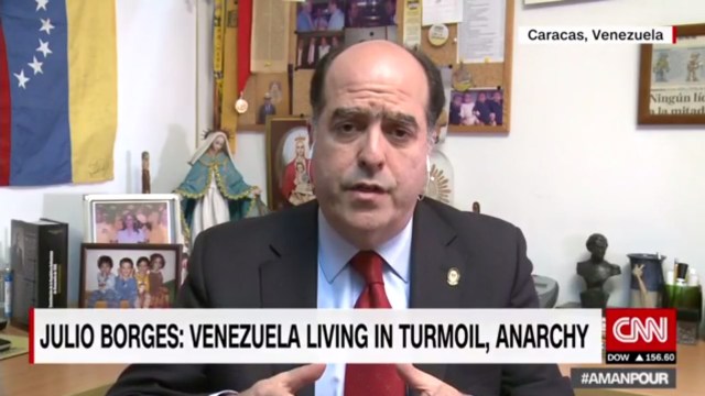 Julio Borges durante una entrevista por CNN Internacional el 28 de junio de 2017. Foto: Captura de video