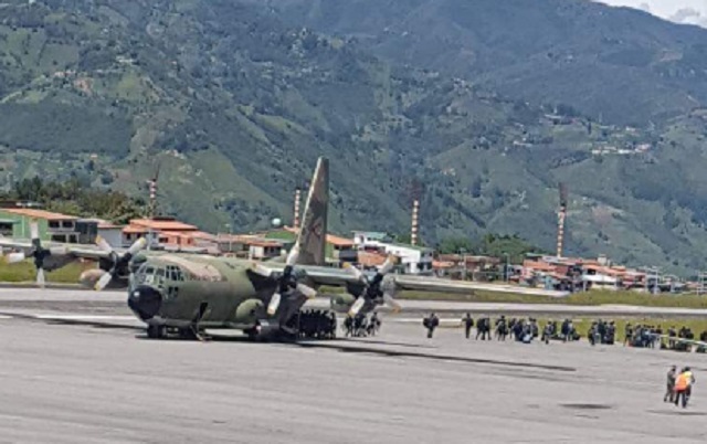 En un avión Hércules llegaron refuerzos de la GN a Mérida #29Jul (Fotos)