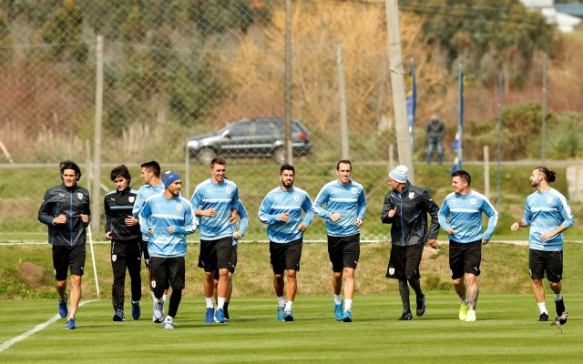 La selección de Uruguay entrena en Montevideo. 1 septiembre 2017. REUTERS/Andrés Stapff