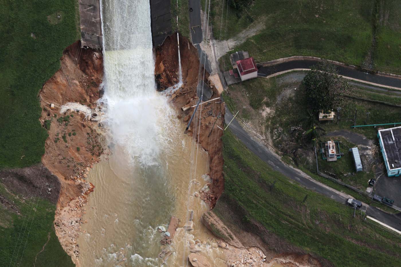 EN FOTOS: Los daños en la represa Guajataca aumenta el drama en Puerto Rico